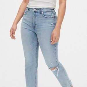 Gap Factory Cigarette High Rise Raw Hem - Light Indigo - Size 16/33 Tall